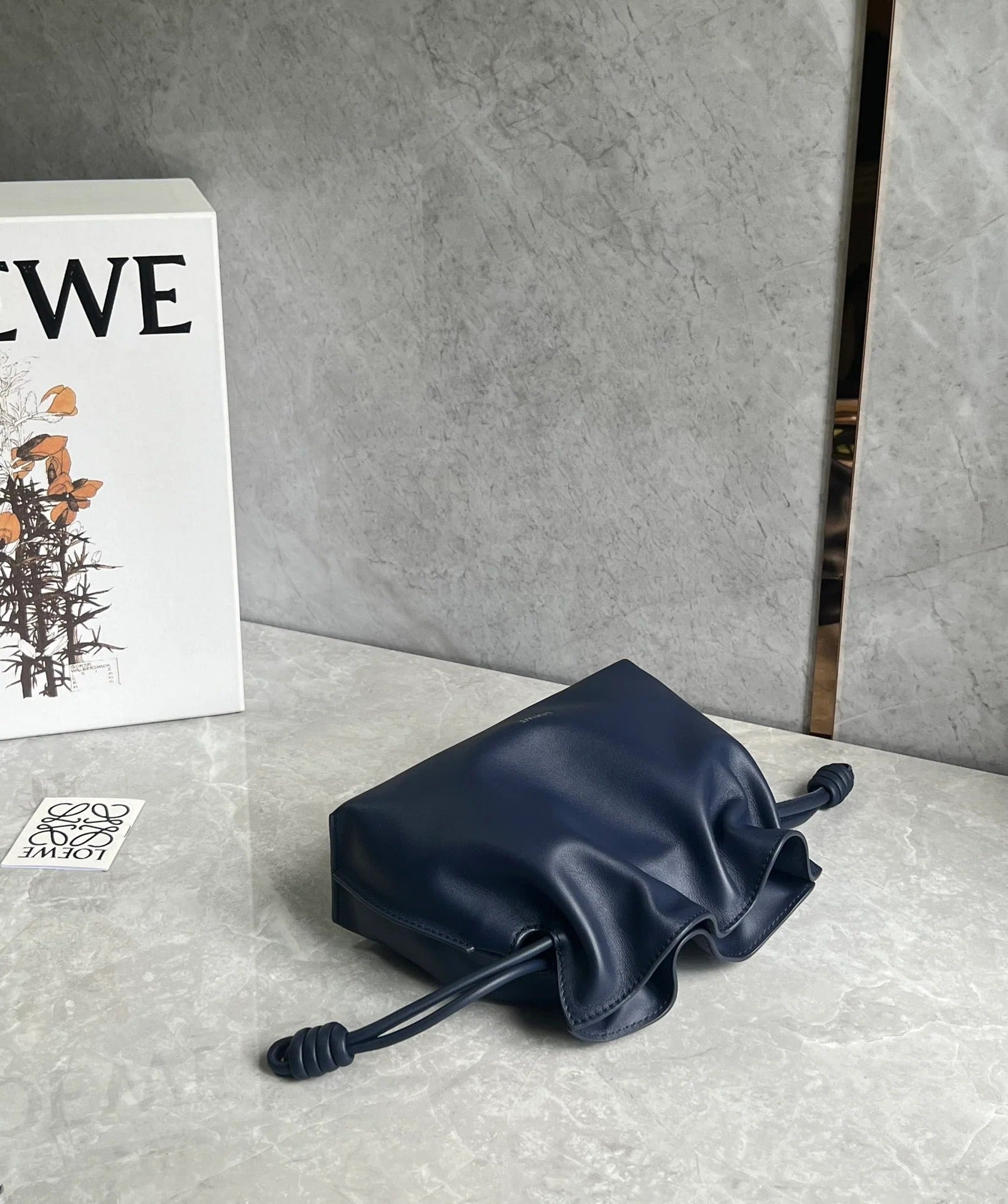 Loewe 2026 Flamenco Purse 23cm Blue Nappa Lambskin