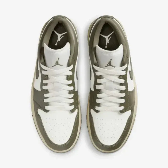 Nike Air Jordan 1 Low Coconut Milk Medium Olive Leather