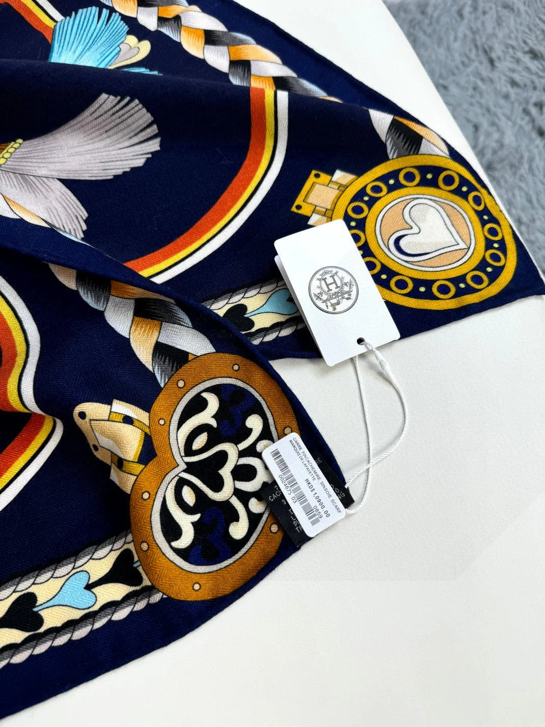 HERMES 25S SCARF 135 IN CASHMERE SILK 730650