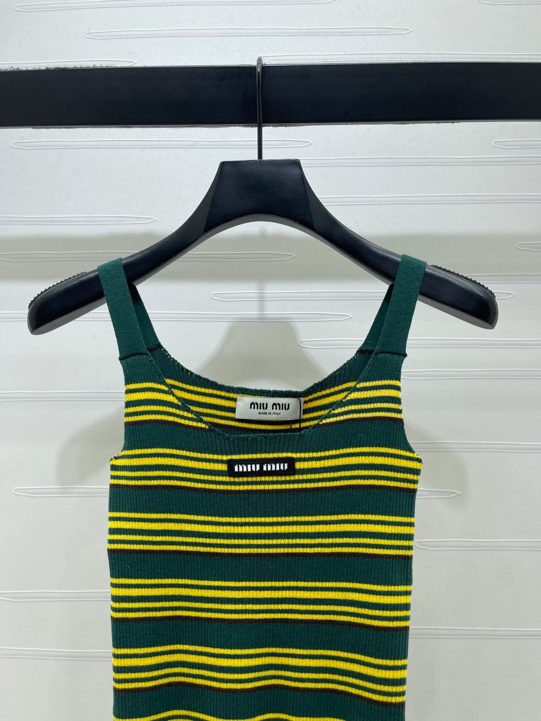 Miu Miu 2026 Striped Knit Tank Top Wool