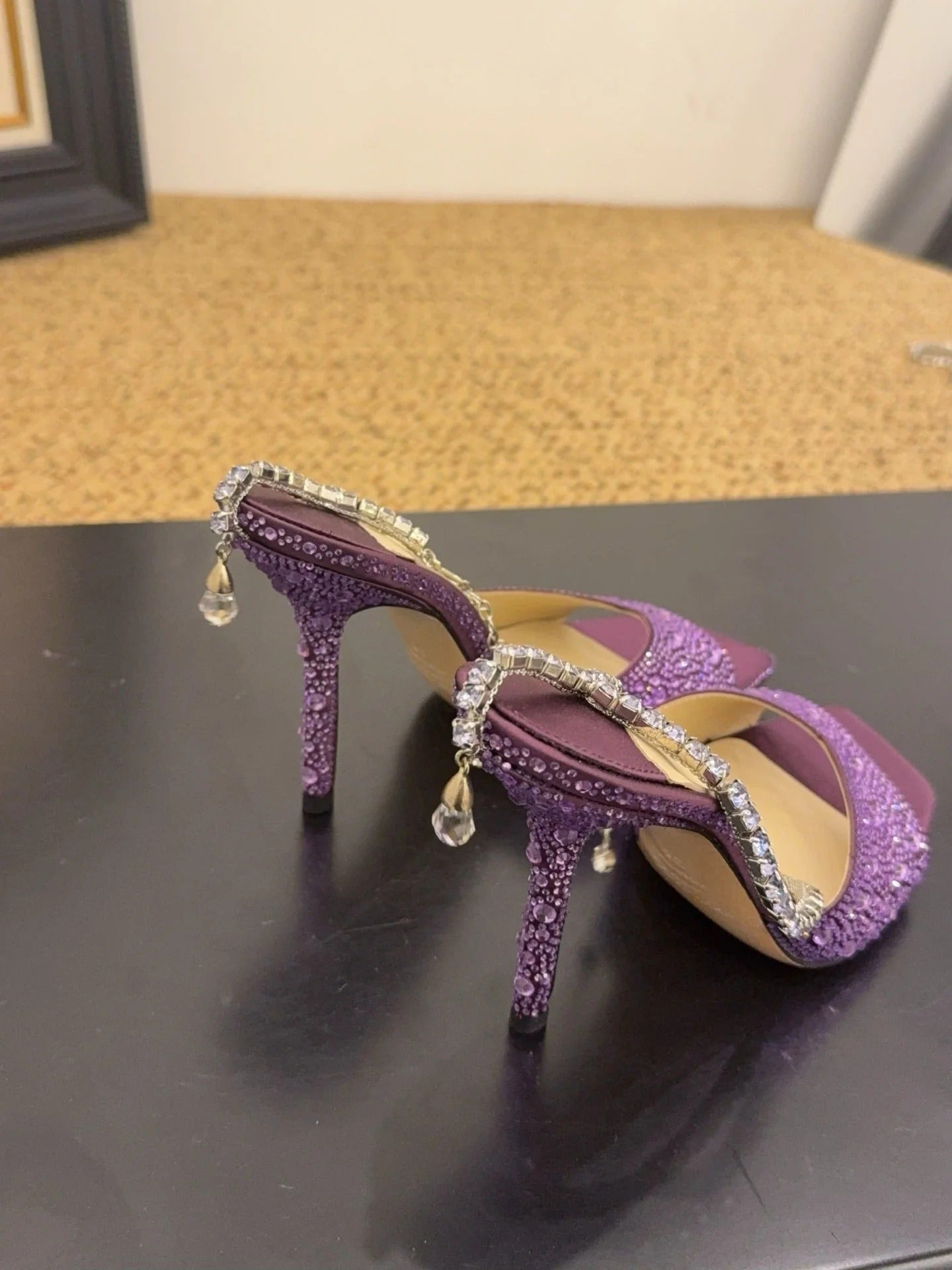 Jimmy 26s Platform Sandal 100 Purple Leather Diamond 602333