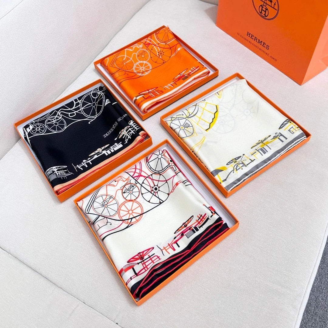 HERMES 25S SCARF 90 IN SILK 737177