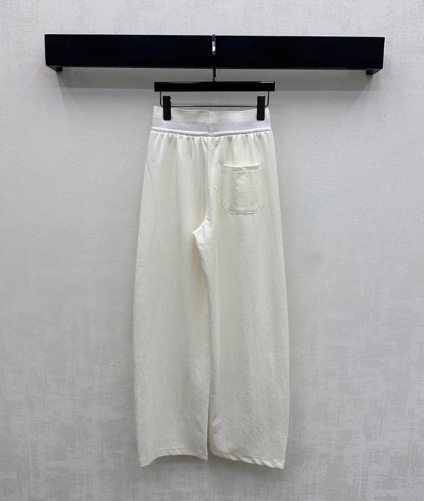 Miumiu 2026 Drawstring Webbing Pant Yellow and White Cotton Polyester