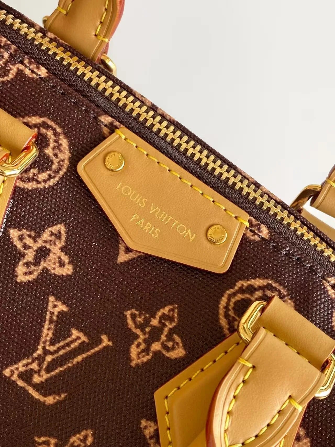 Louis Vuitton 2026 Speedy Trunk 20 Brown Tan Monogram Canvas Mix Cowhide