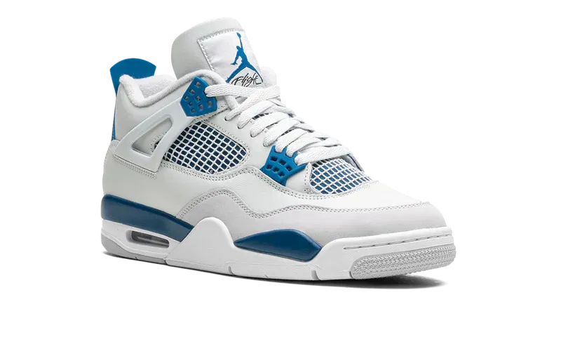 Nike Air Jordan 4 Military Blue White Suede