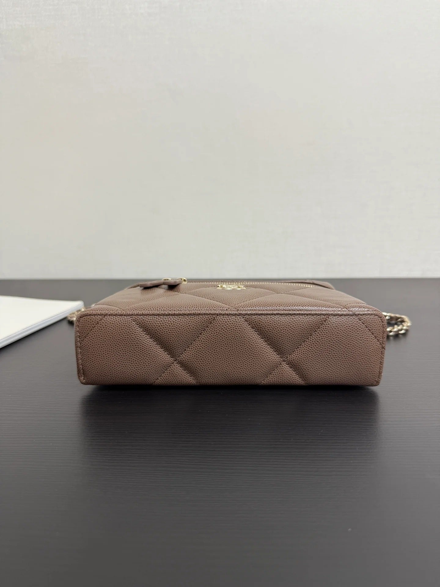 Chanel 2026 Vanity Bag Dark Brown Caviar Leather Gold Hardware