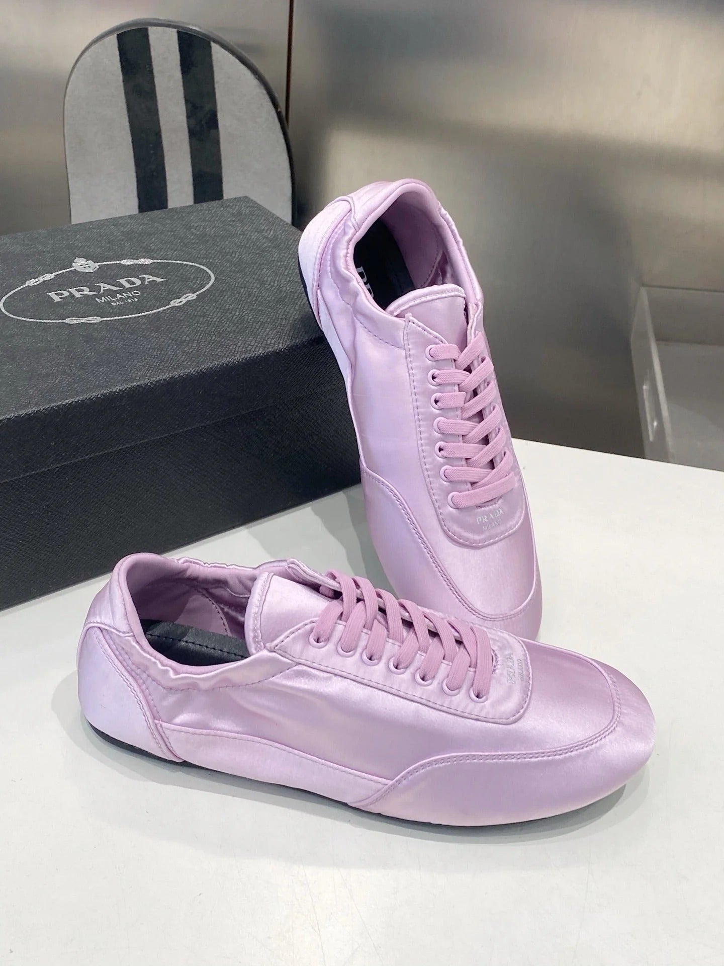 PRA 26S Casual Sneaker Baby Pink Satin 628550