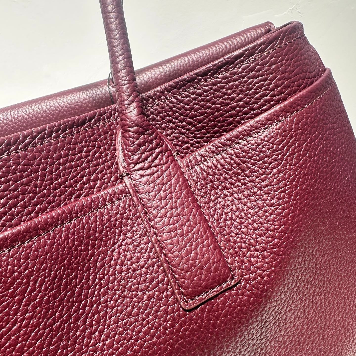 Chanel 2026 Large Shopping Bag 43cm Burgundy Grained Calfskin 363704
