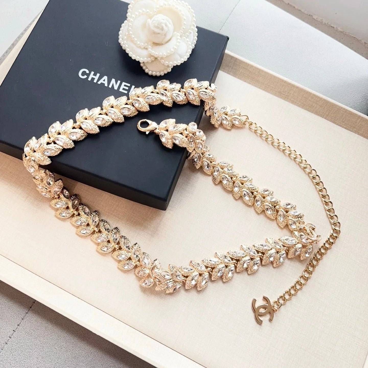 Chanel 2026 Crystal Leaf Chain Belt 209919