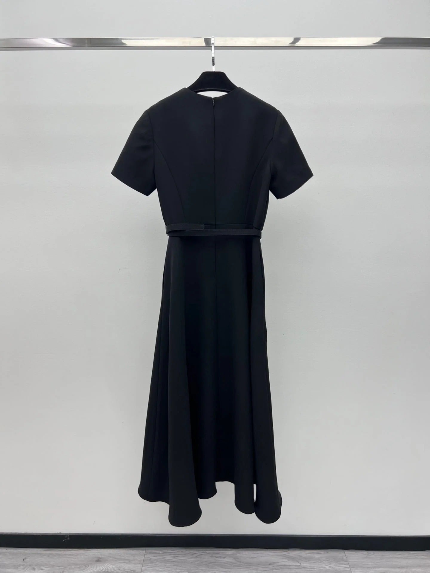 Dior 2026 Bow-Embellished Belt Dress Black Polyester 445444