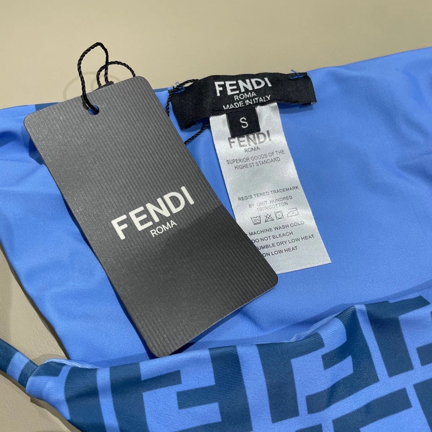 FENDI BIKINI 25S TWO PIECE IN BLUE 742662