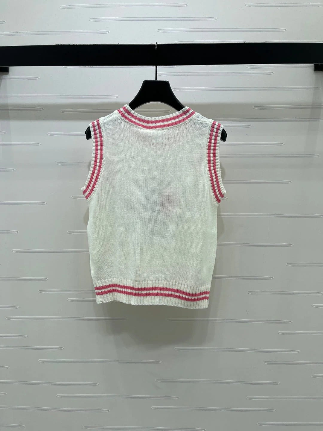 Dior 2026 Embroidered Knit Vest Cotton Wool 380824