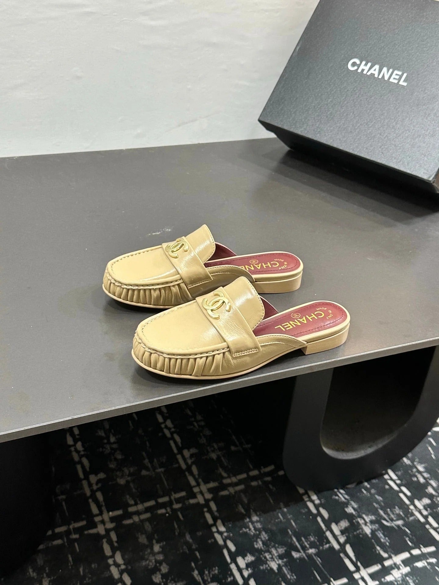 Chanel 2026 Double C Logo Loafers Leather Sheepskin 832503