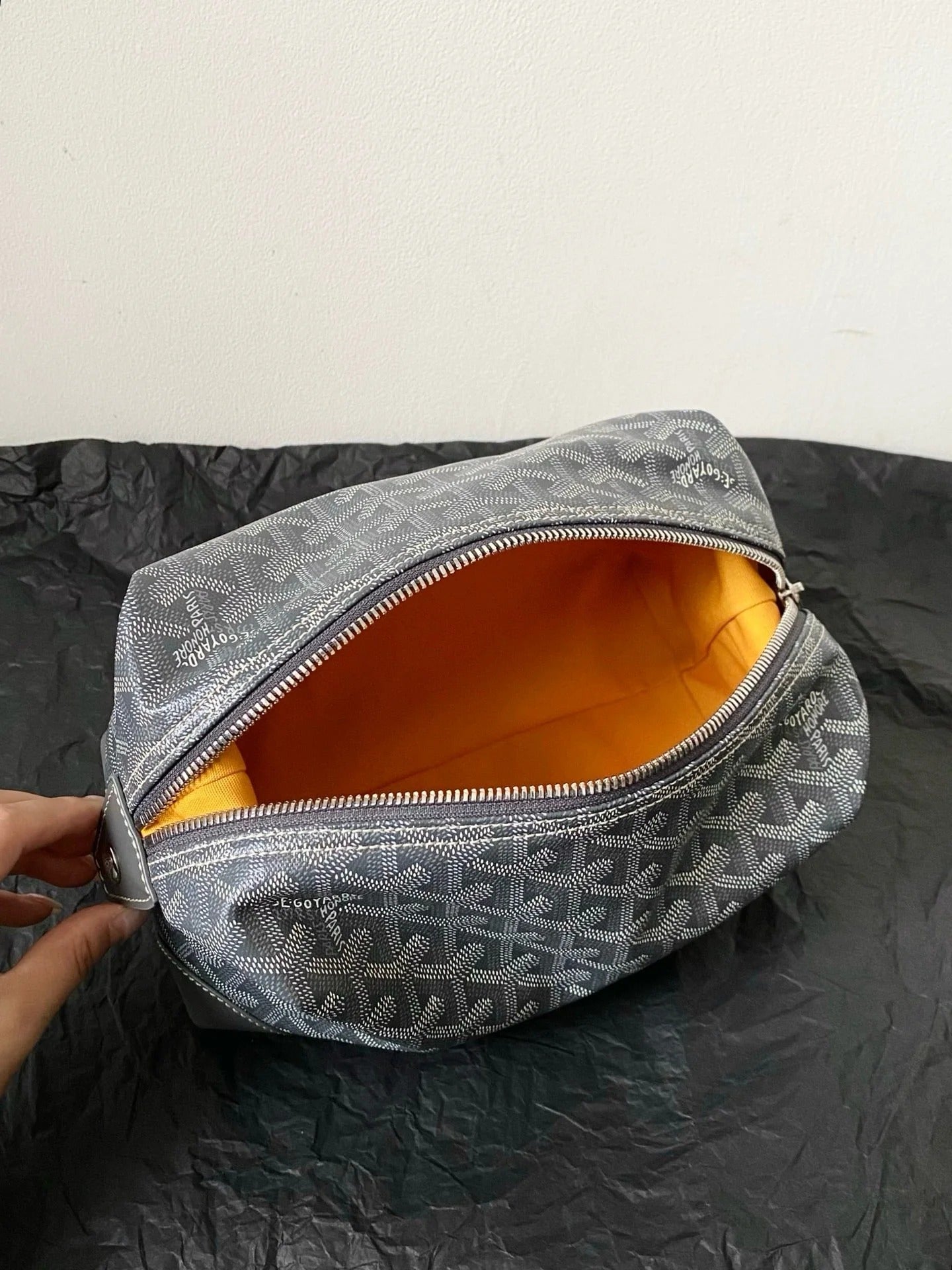 Goyard 2026 Goyard Boeing Toiletry Bag Grey Goyardine Canvas