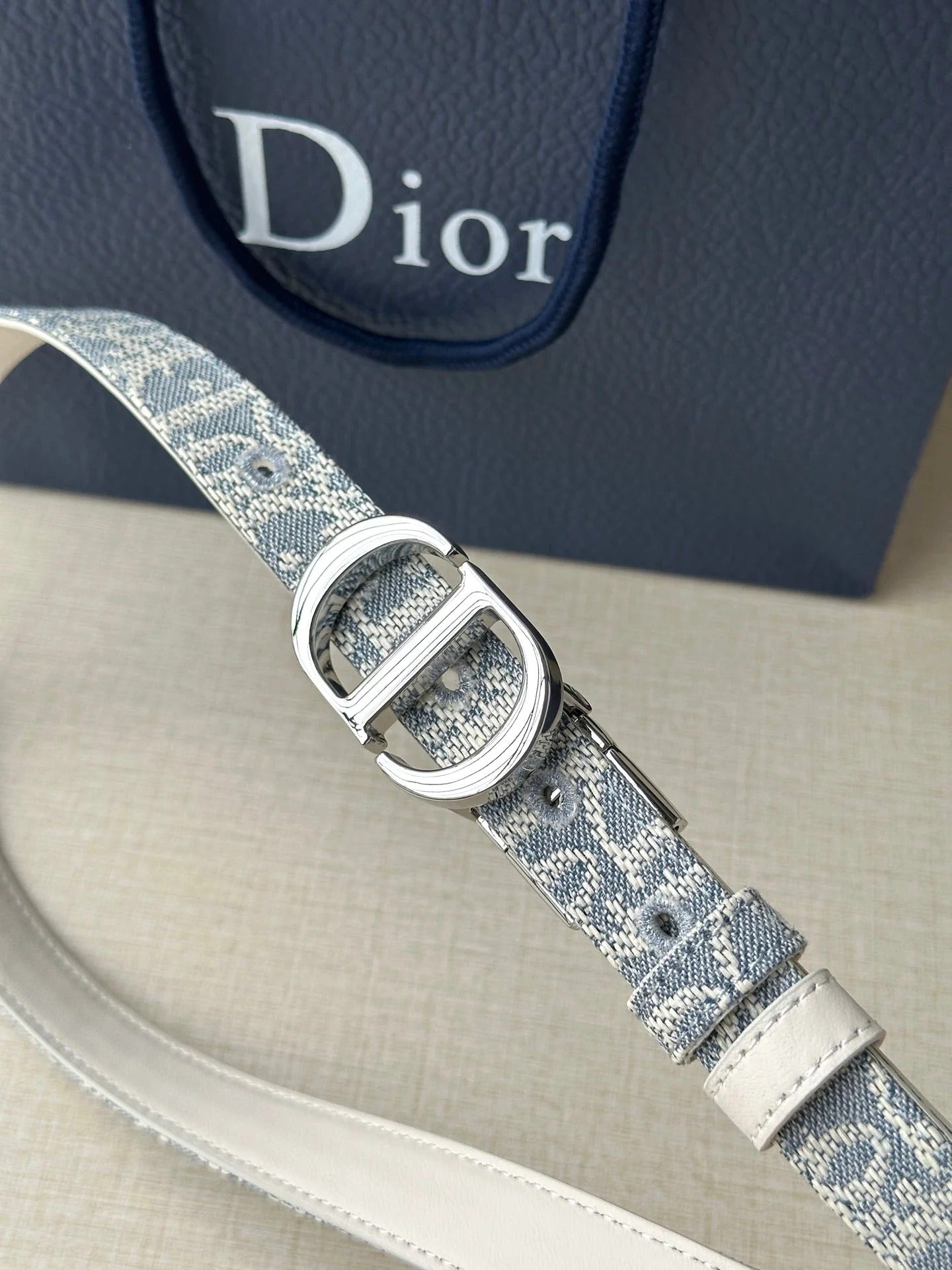 Dior 2026 30 Montaigne Reversible Belt 20mm Canvas