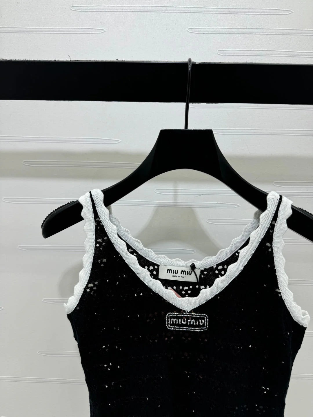 Miumiu 2026 Hollow-out Knit Camisole Wool 375025