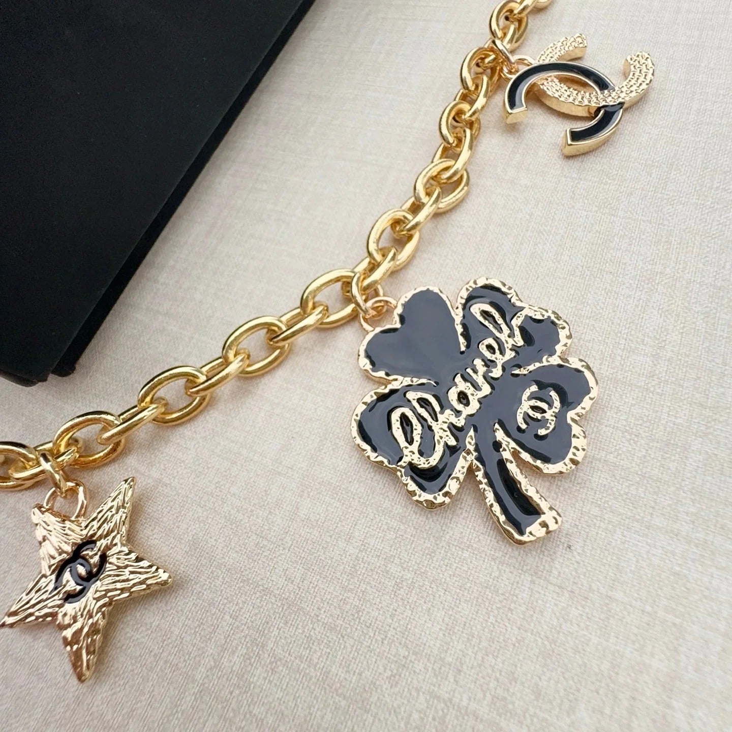 Chanel 2026 Heart Lucky Clover Charm Chain Belt 200770