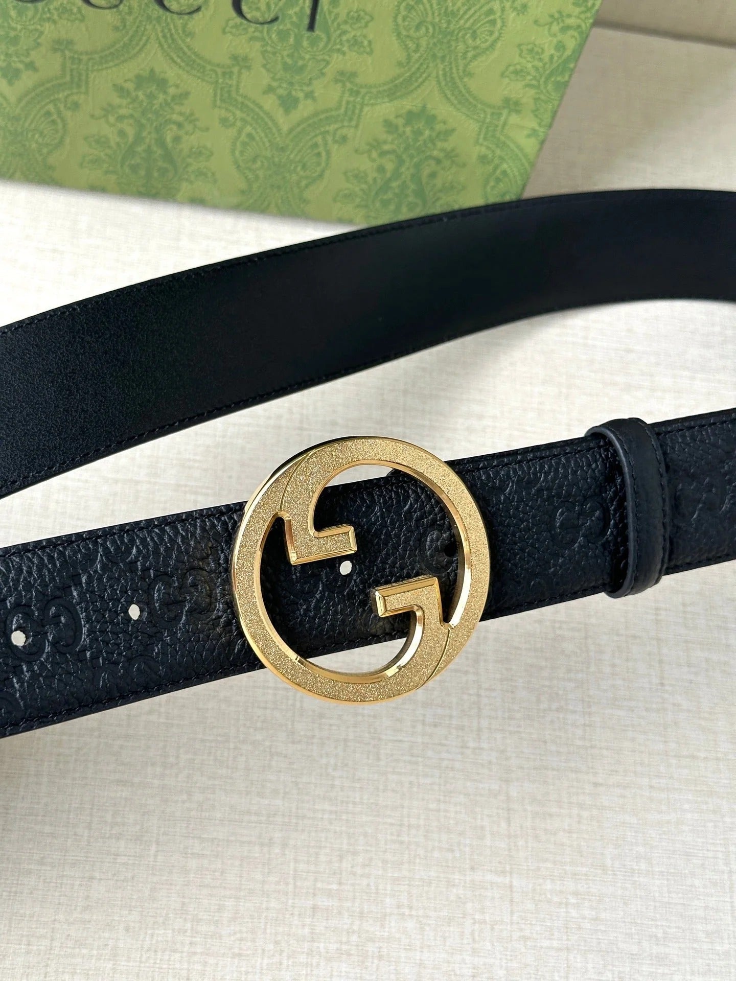 Gucci 2026 Embossed GG Belt 40mm Calfskin