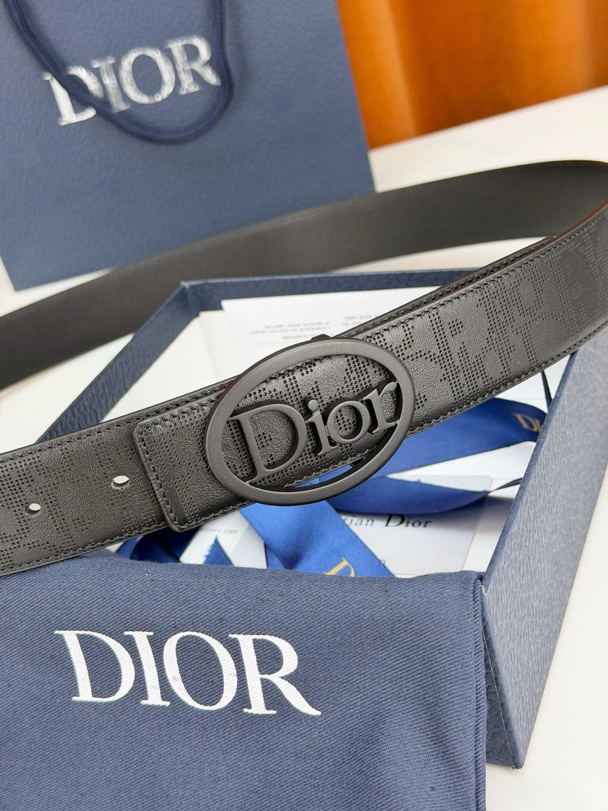 Dior 2026 Oblique CD Buckle Belt 35mm Leather