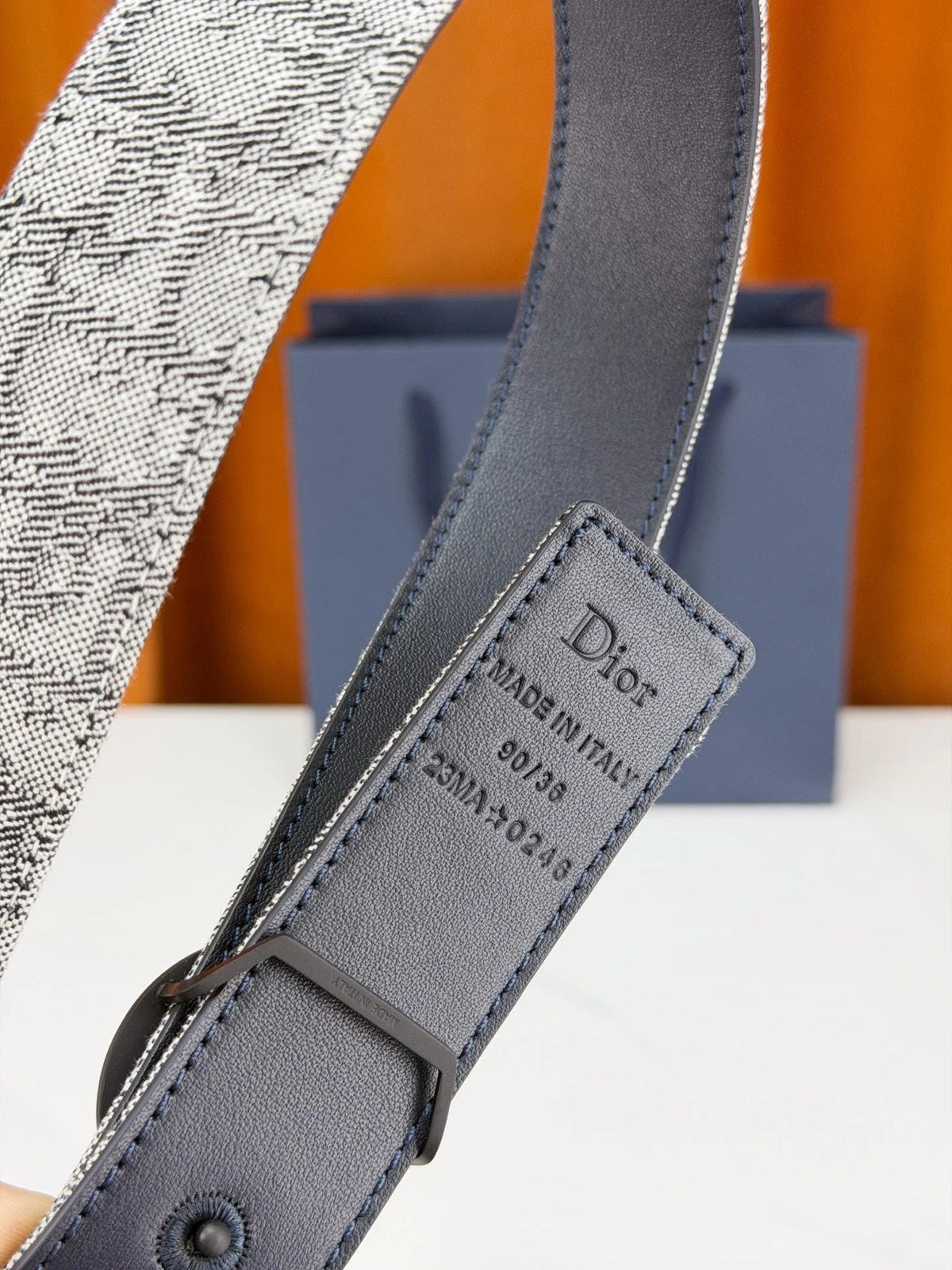 Dior 2026 Monogram Jacquard Reversible Belt 35mm Canvas