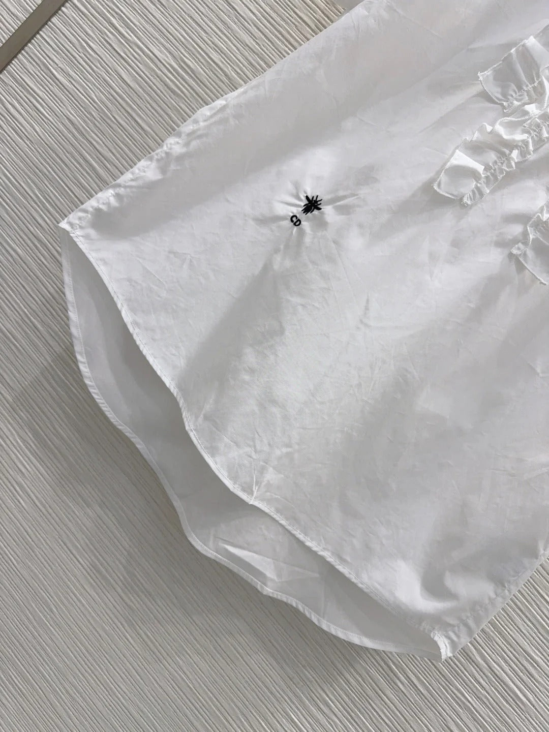 Dior 2026 Shirt With Lace Trim White Cotton 449988