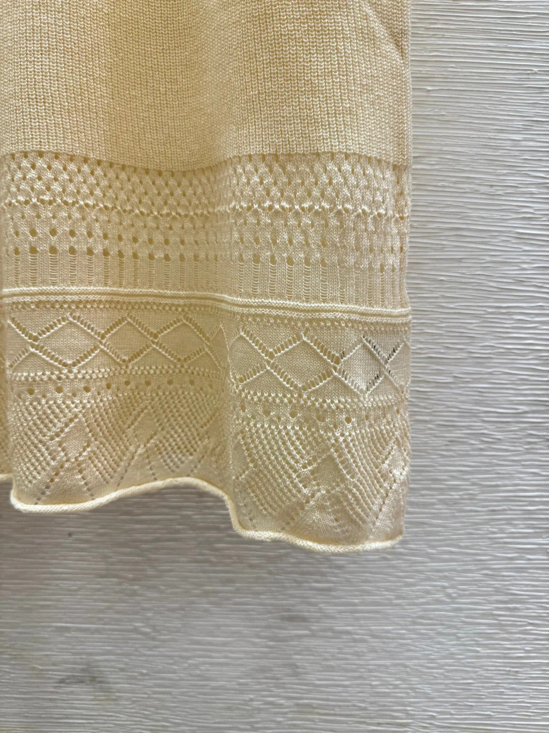 Chanel 2026 Round Neck Knitted Suspender Dress Yellow Linen 516040