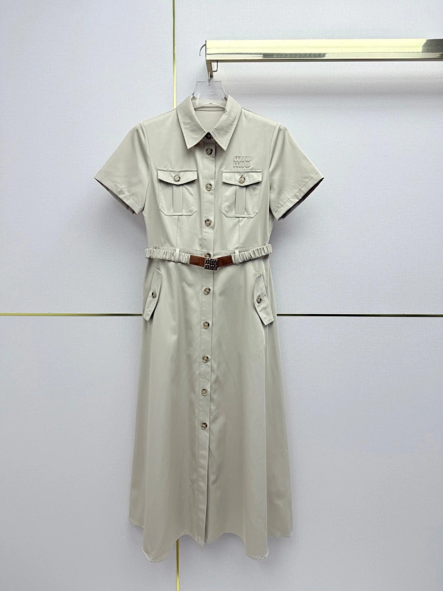 Miumiu 2026 Elegant Commuter Workwear Dress Cotton 380418