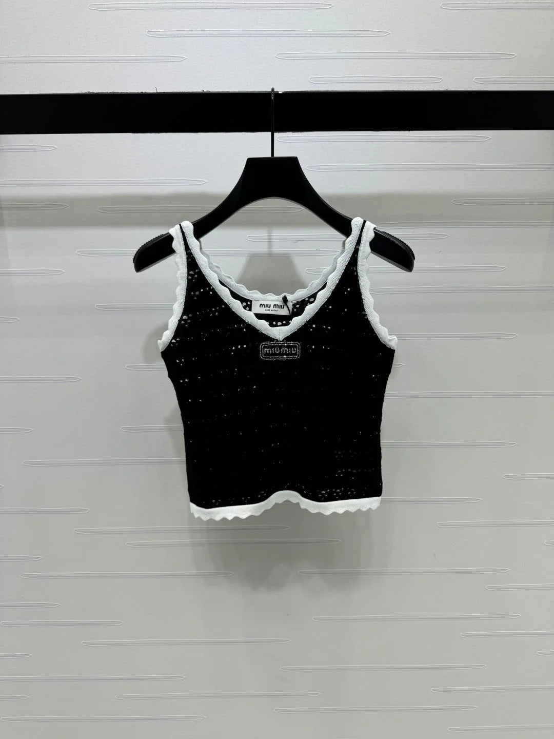 Miumiu 2026 Hollow-out Knit Camisole Wool 375025