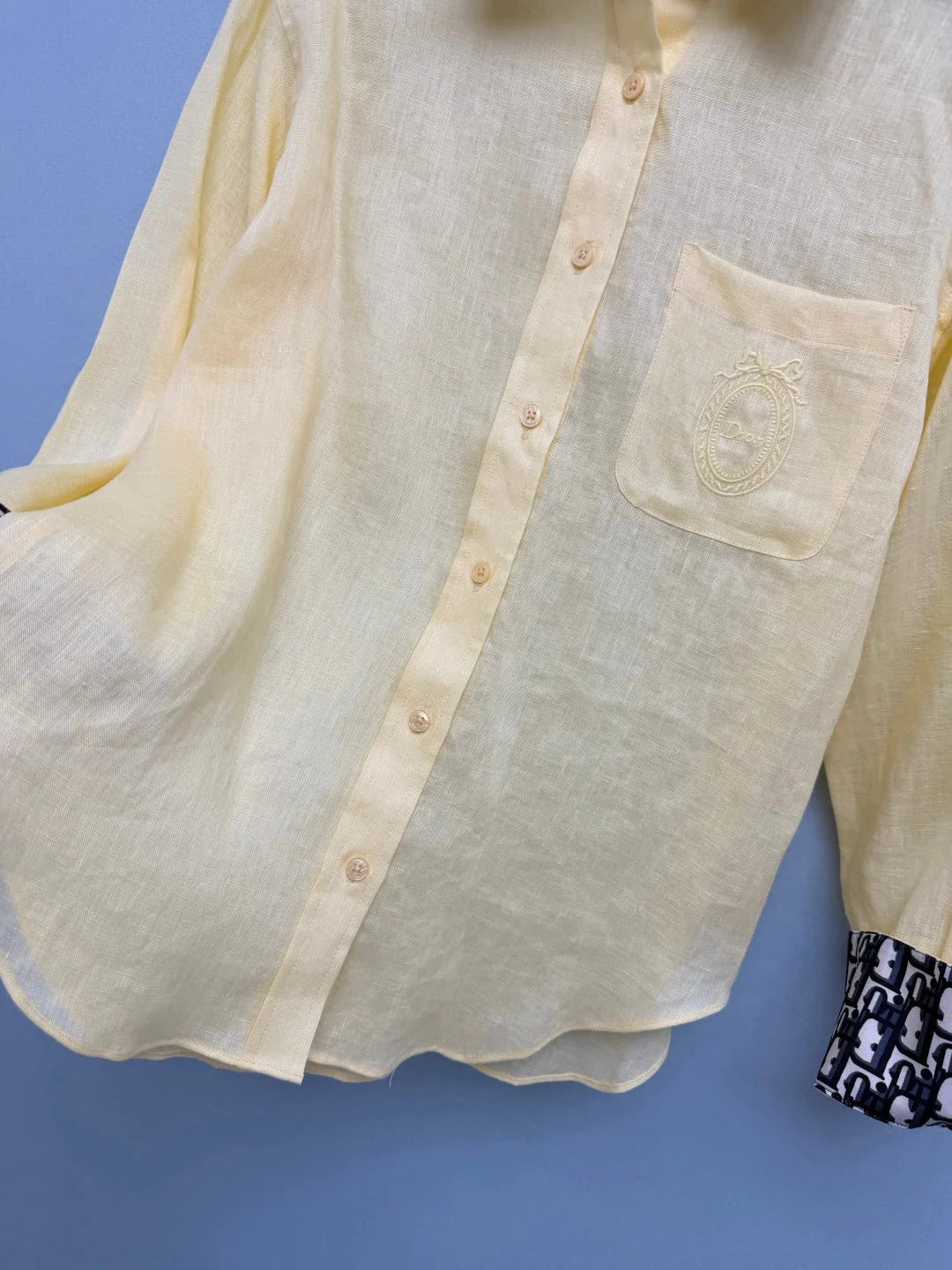 CD 2026 Shirt and Shorts Casual Set Yellow Cotton 440646