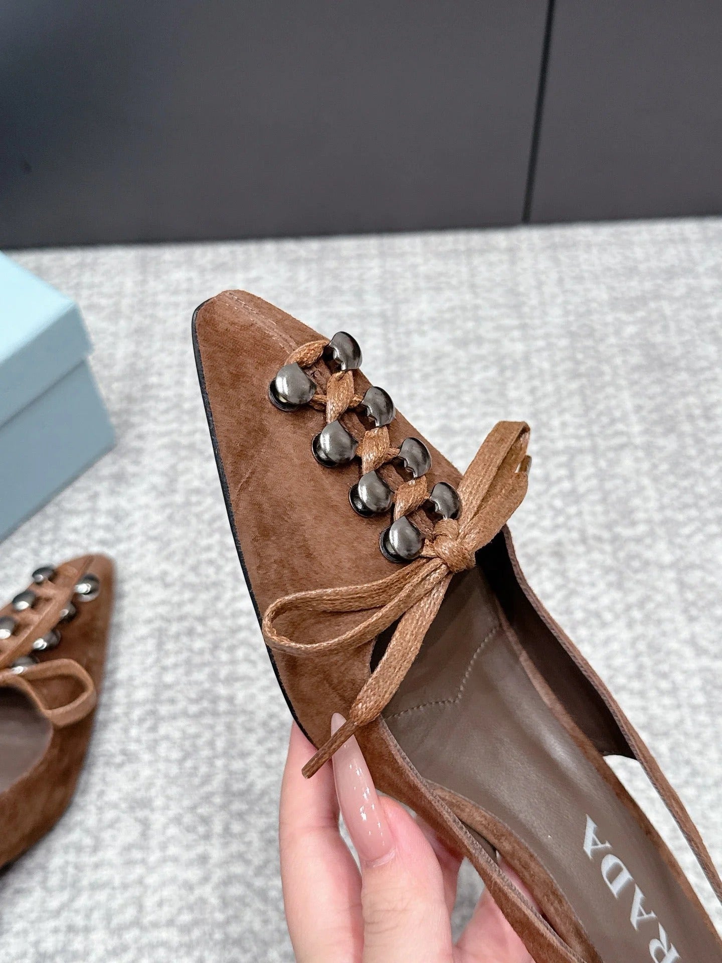 Prada 2026 Slingback 55mm Suede Lambskin 855730