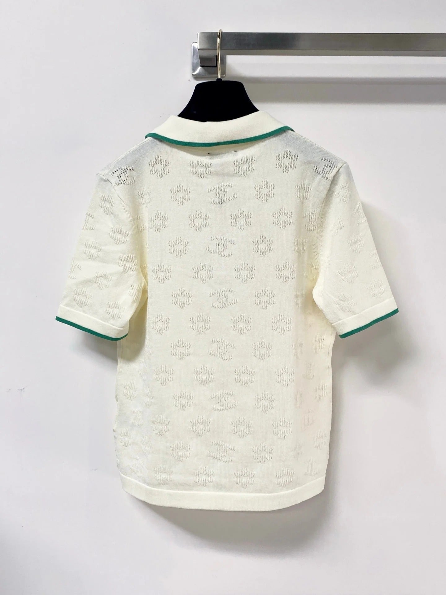 Chanel 2026 Short-Sleeve Knit Polo Shirt Cotton 479910