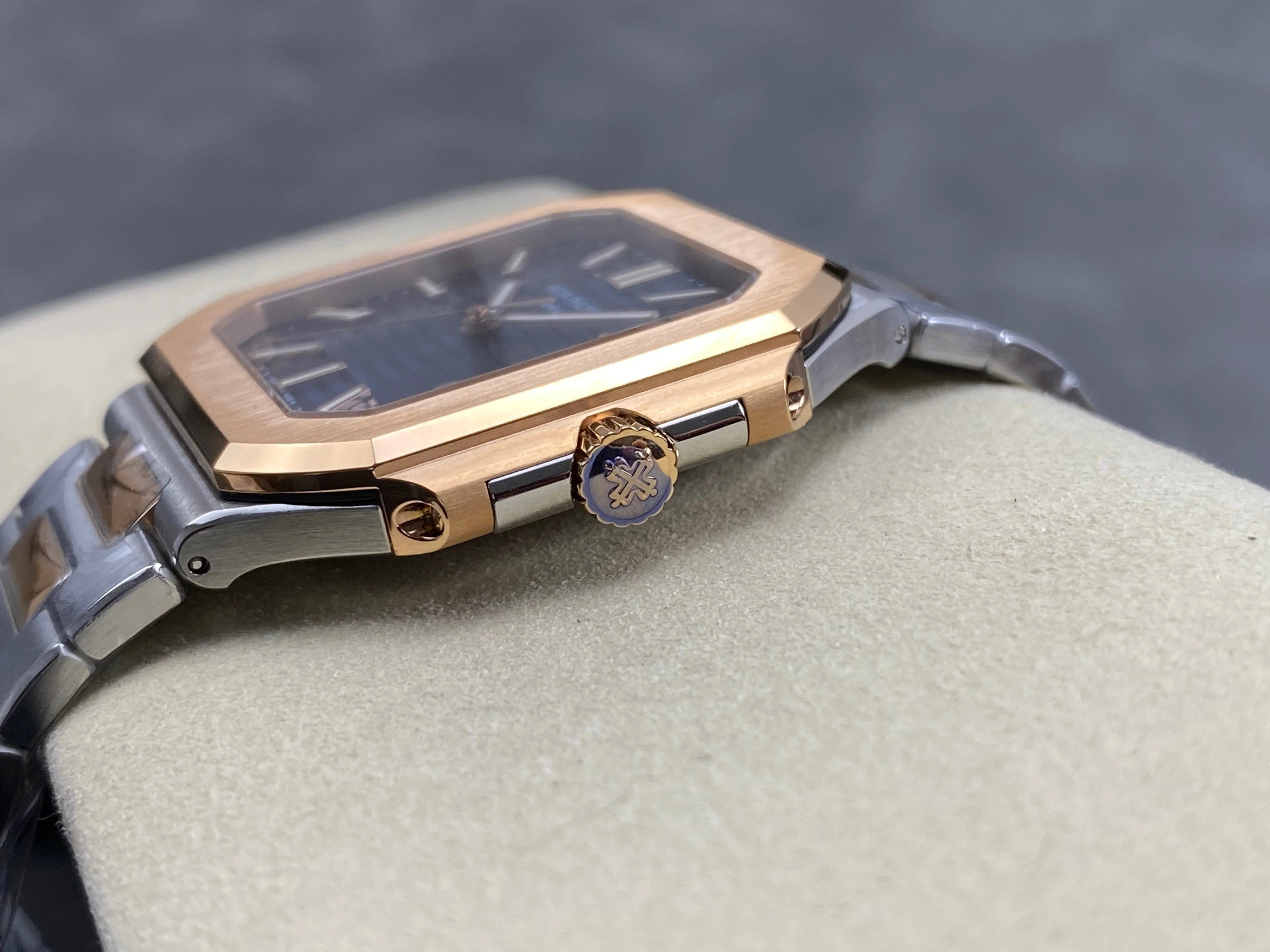 Patek Philippe Cubitus 45mm Blue Dial Steel/Rose Gold Case