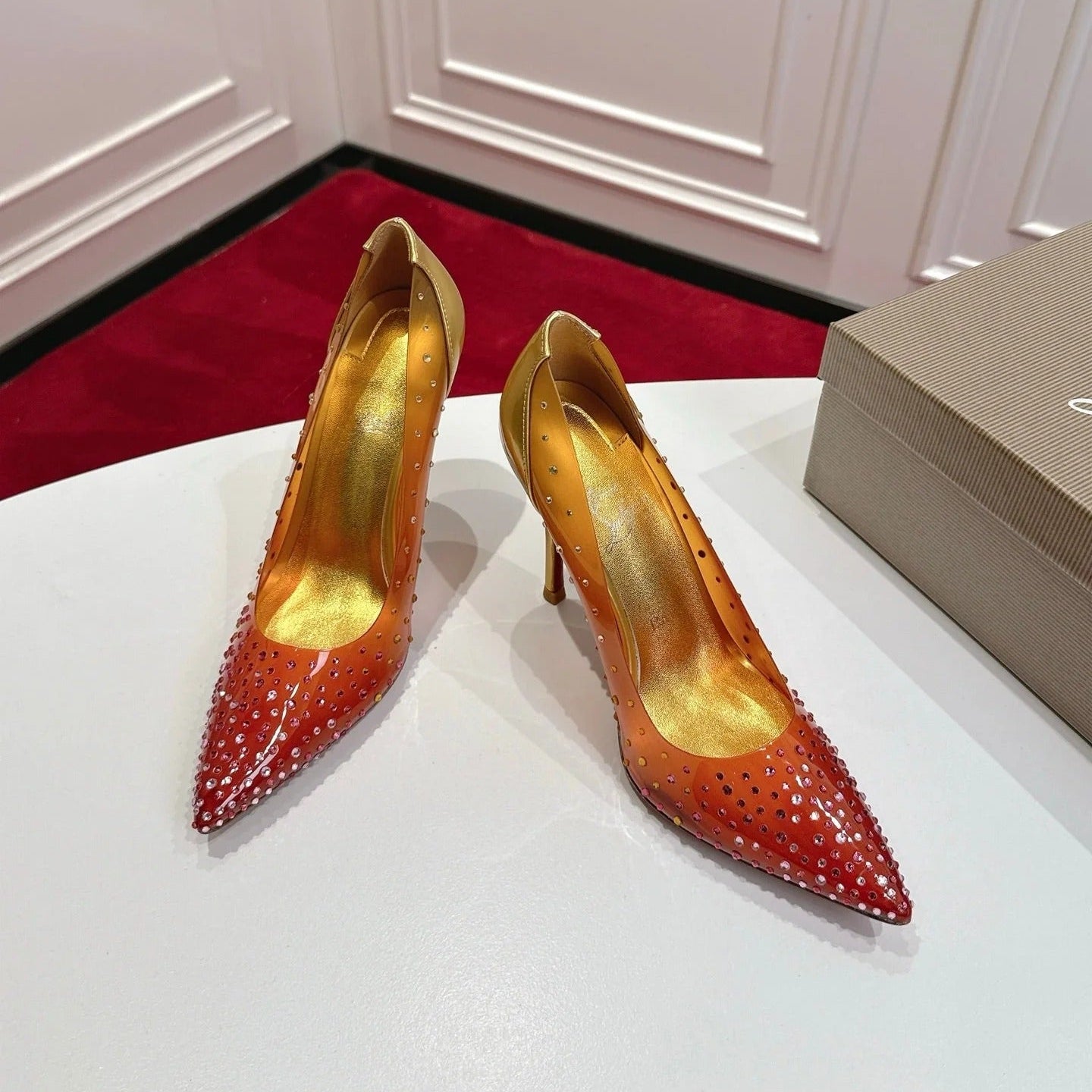 Christian Louboutin 2026 Miss Z Degrastrass Ombré Pumps 100mm Effect PVC Lambskin 780425