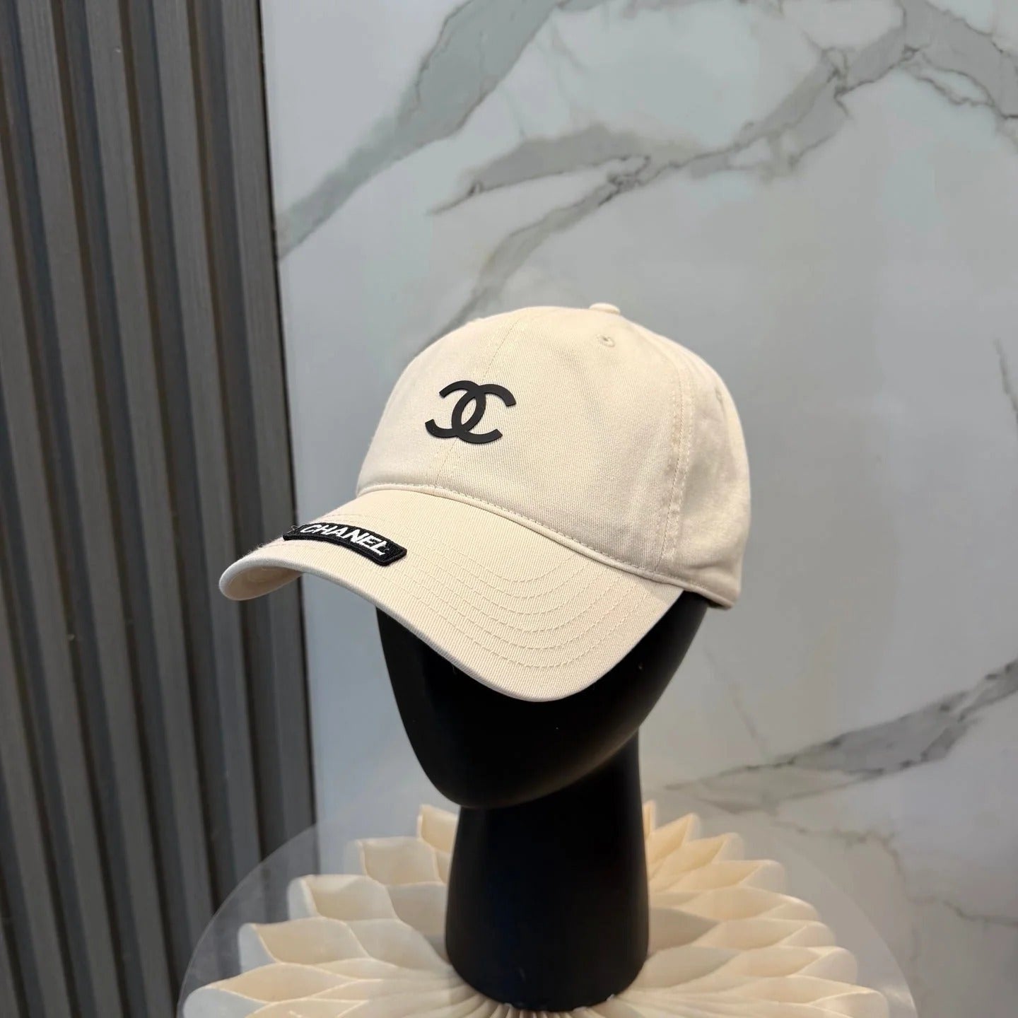 Chanel Logo Baseball Cap Cotton 323818