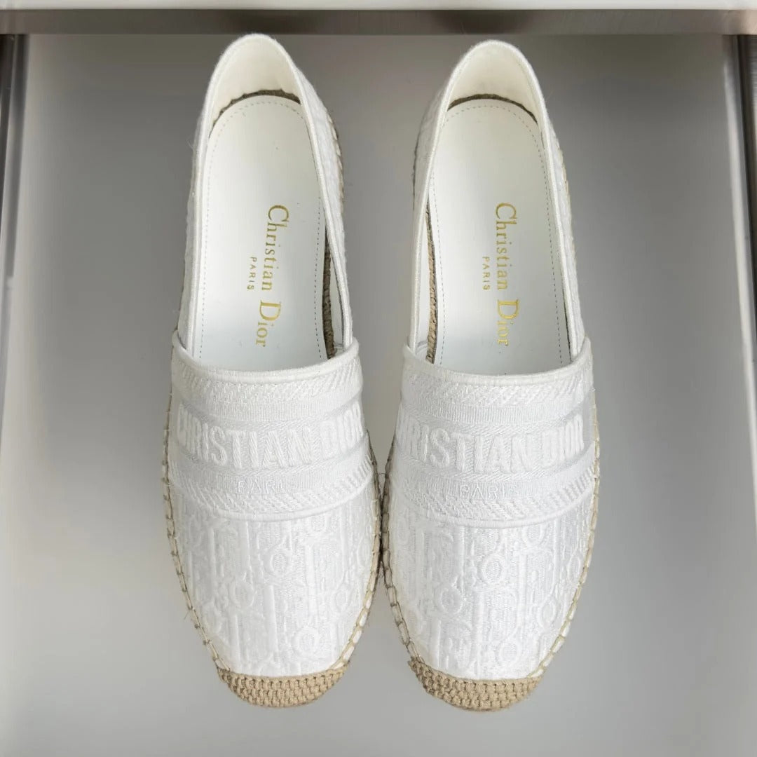 Dior 2026 Granville Espadrille Loafers Fabric Leather 972438