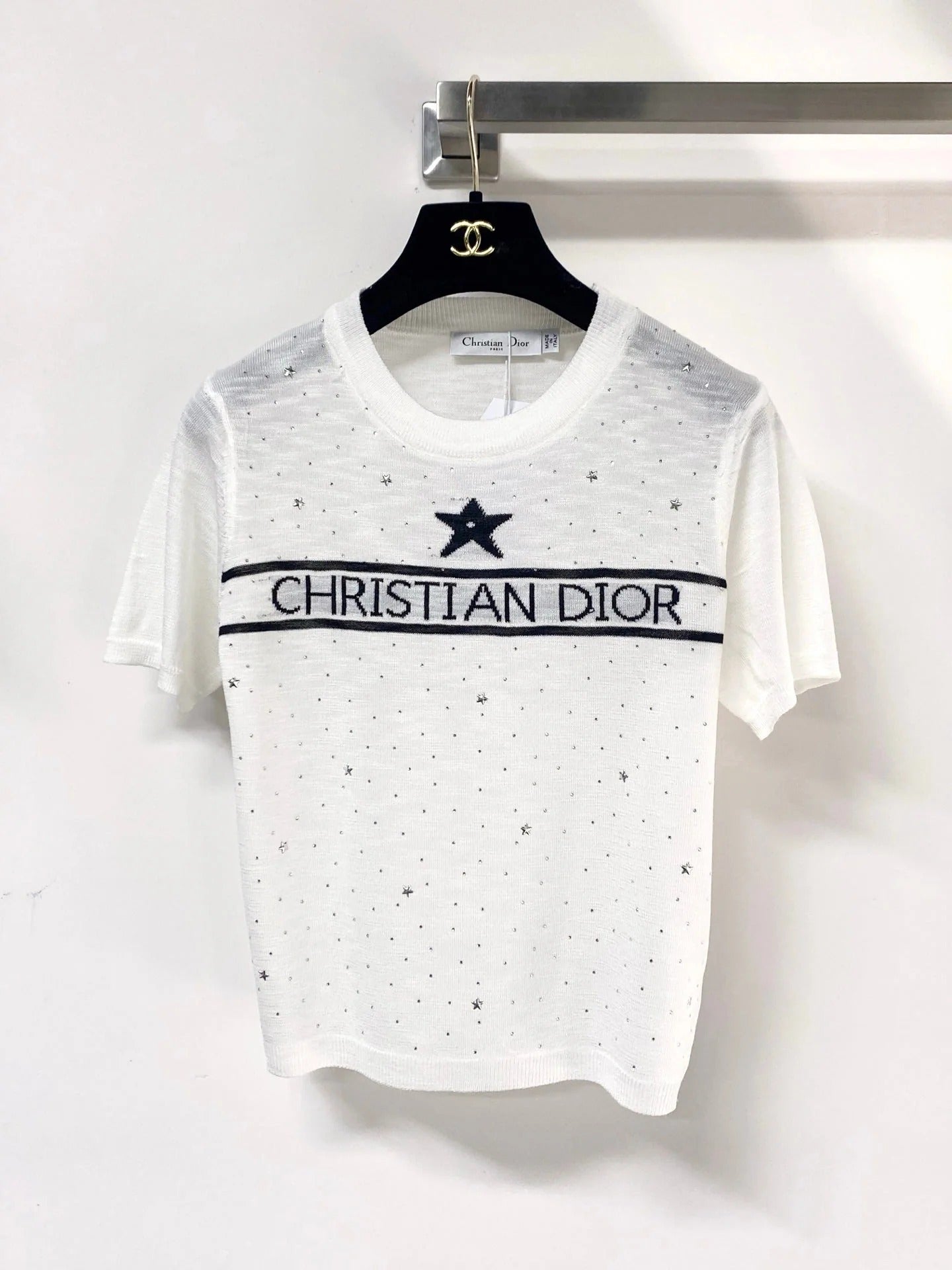 Dior 2026 Star and Logo Knit T-shirt Tencel 405697