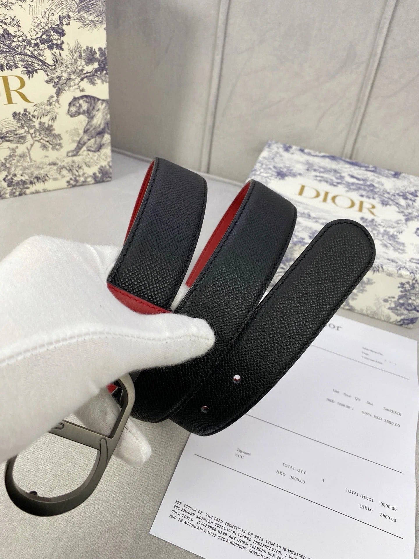 Dior 2026 30 Montaigne Belt 35mm Grained Calfskin