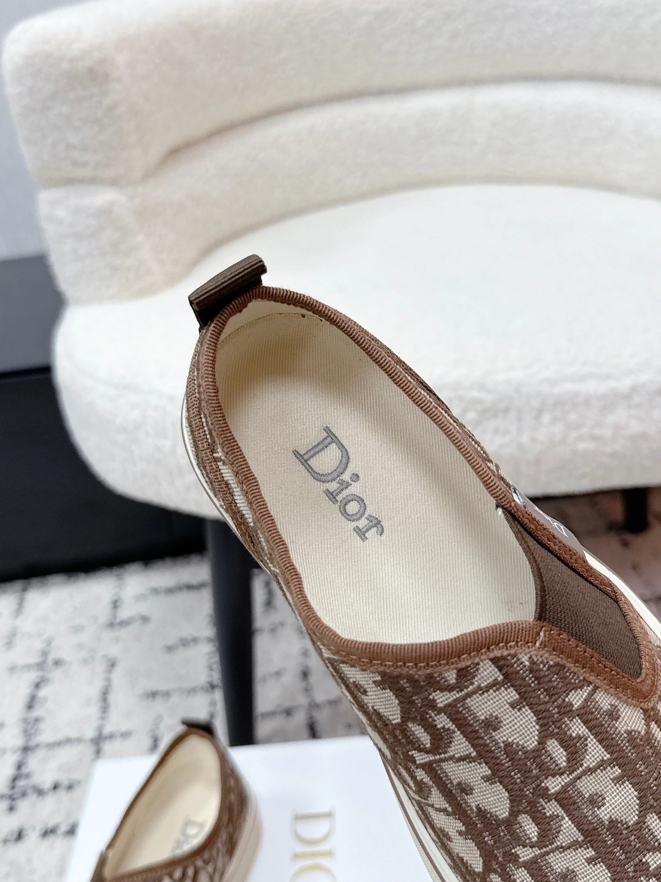 Dior 2026 Monogram Slip-on Loafers Cloth 954991