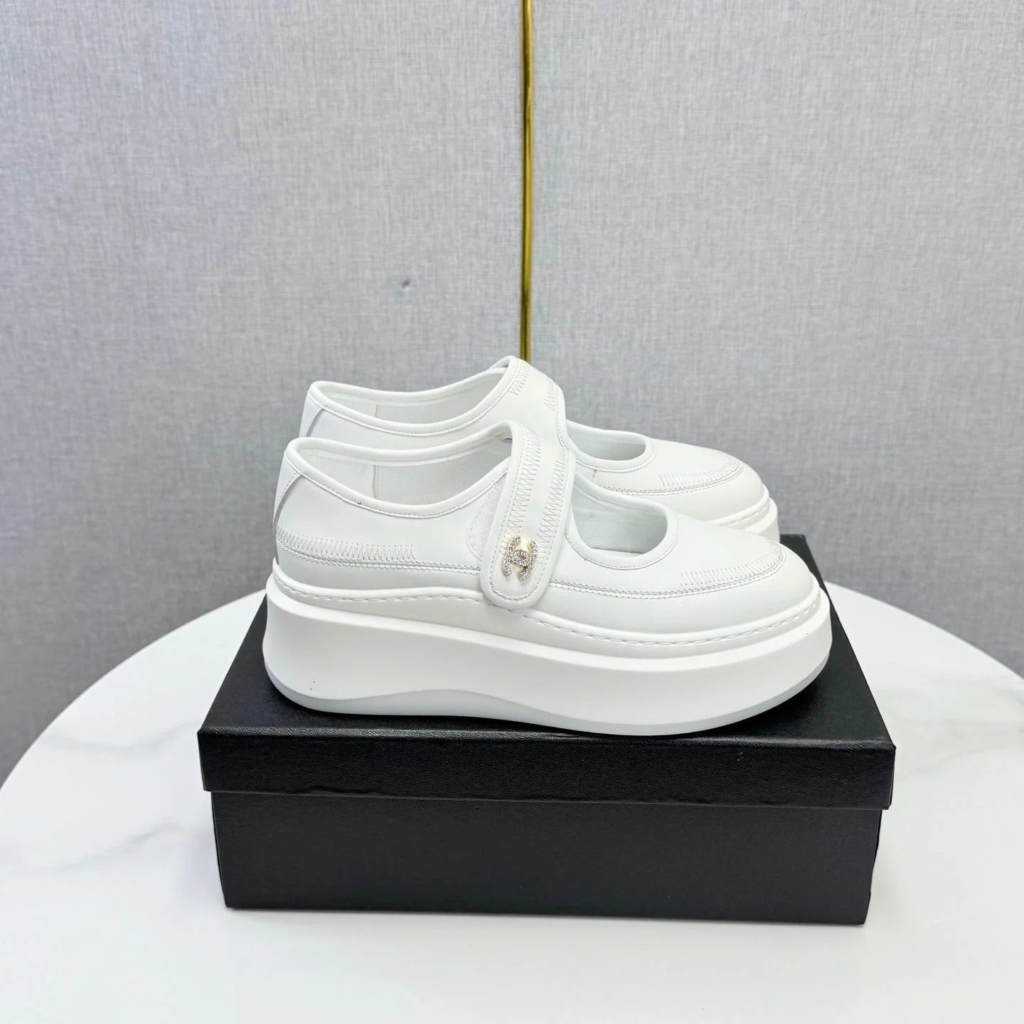 Chanel 2026 Platform Mary Jane Shoes Lambskin 801466