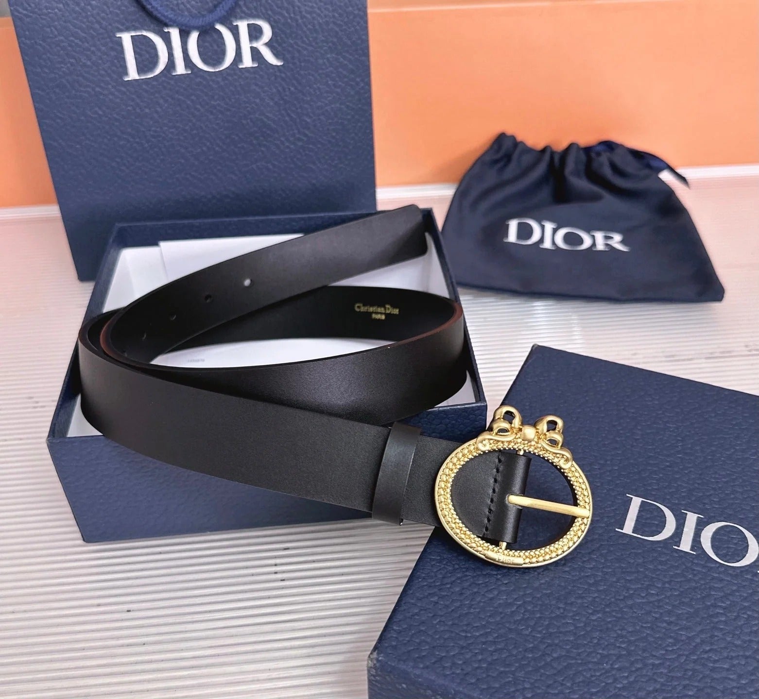 Dior 2026 Médaillon Belt 30mm Cowhide