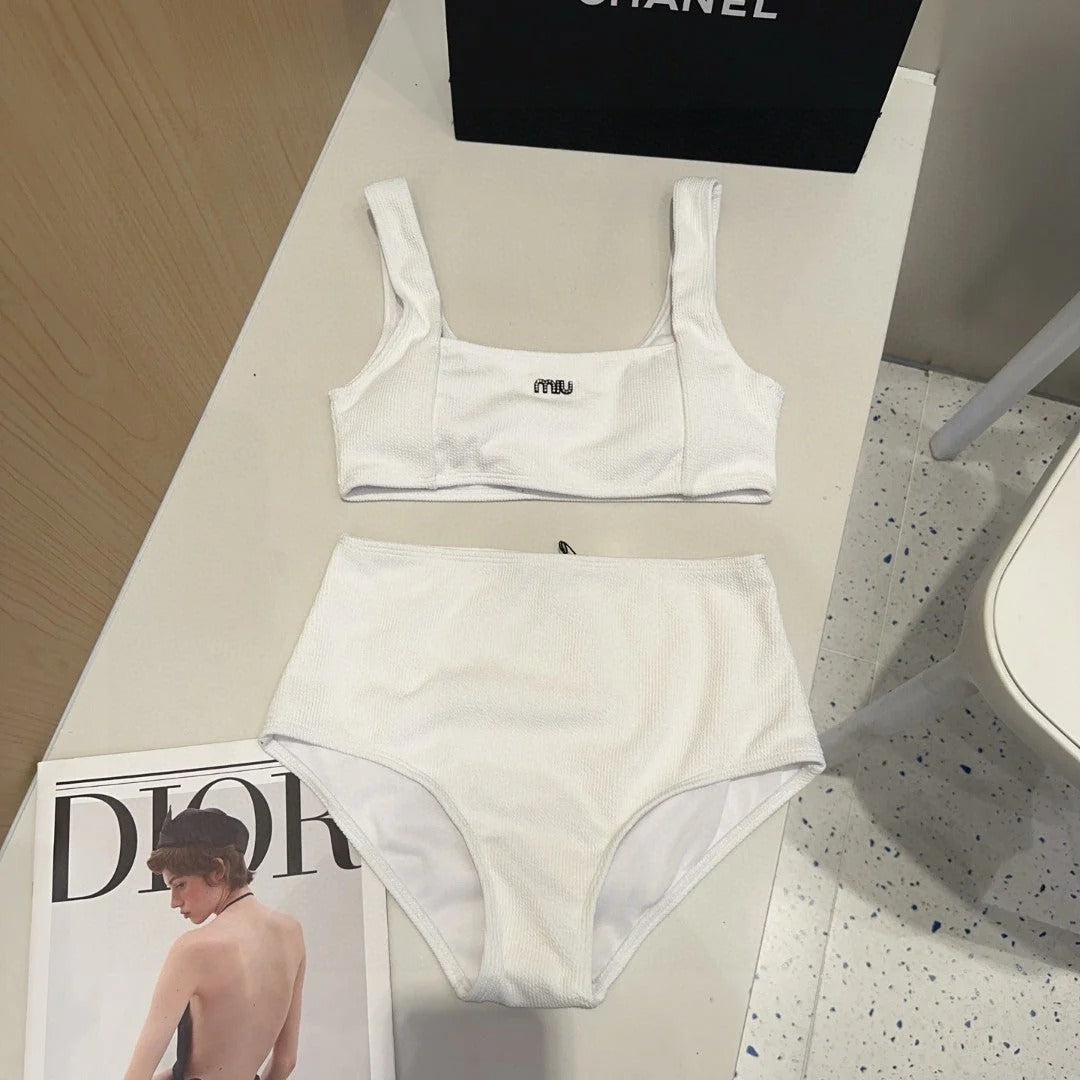 MIUMIU BIKINI 25S TWO PIECE IN WHITE 742670