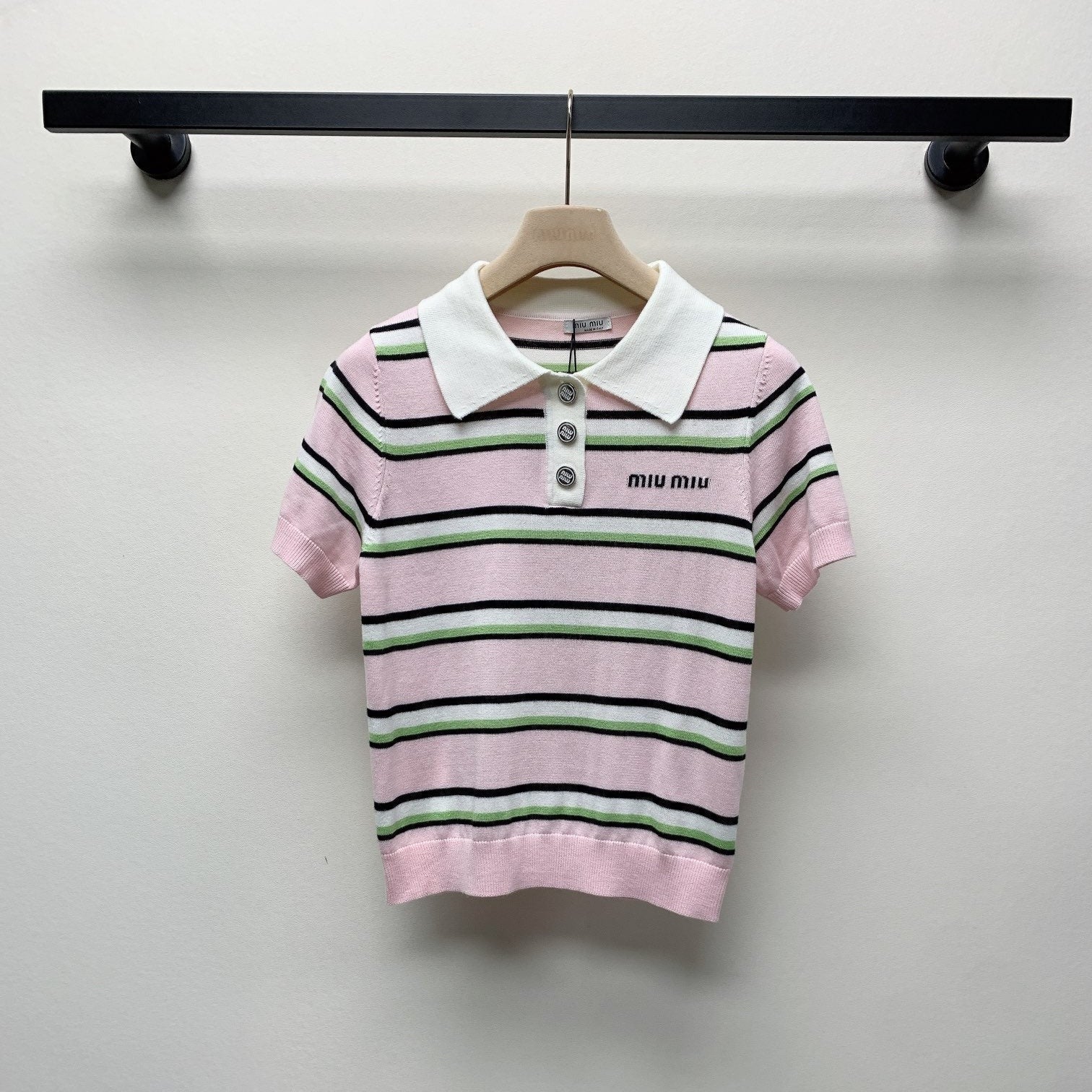MIUMIU KNIT POLO SHIRT 268103
