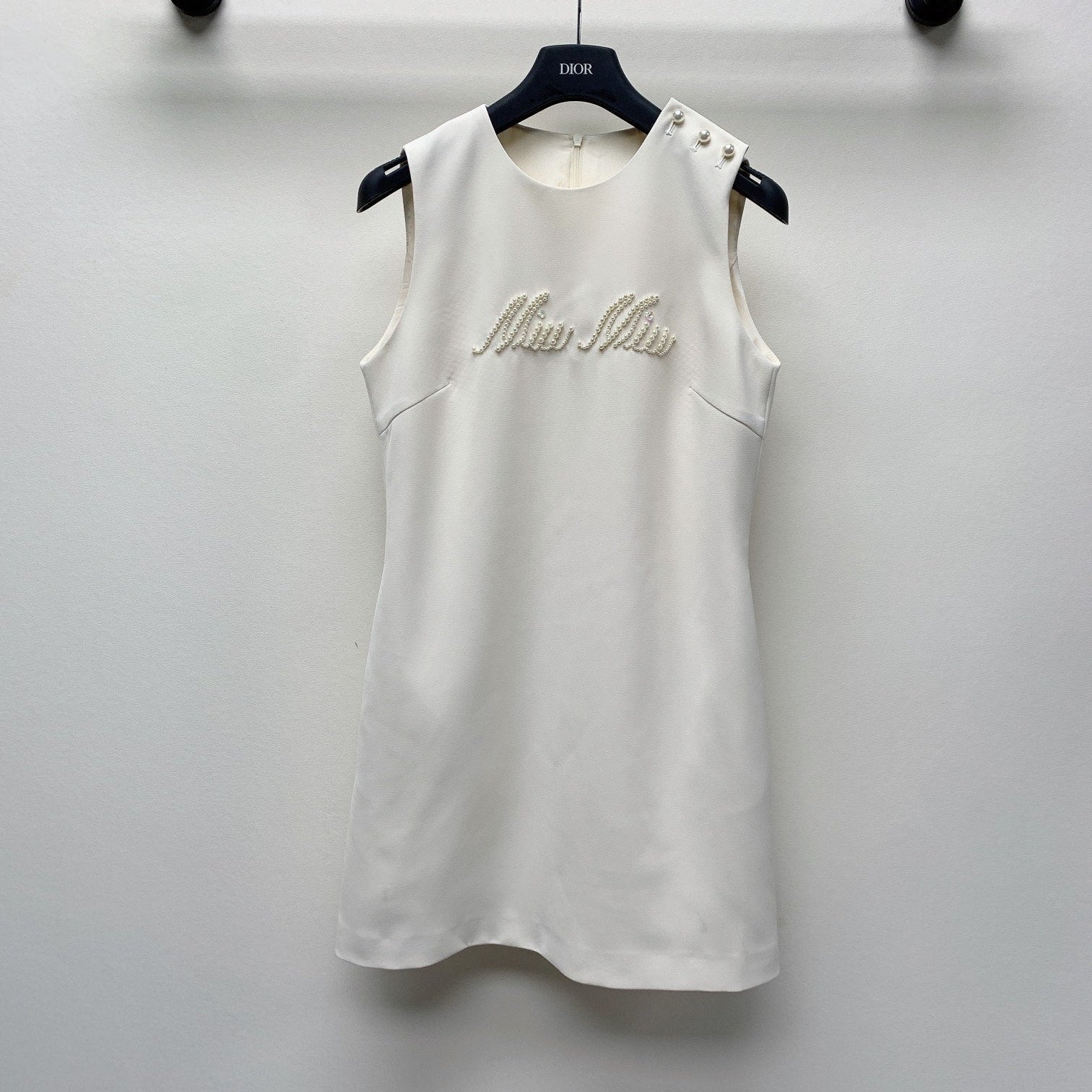 MIUMIU BEADED CREW NECK SHIFT DRESS 268123