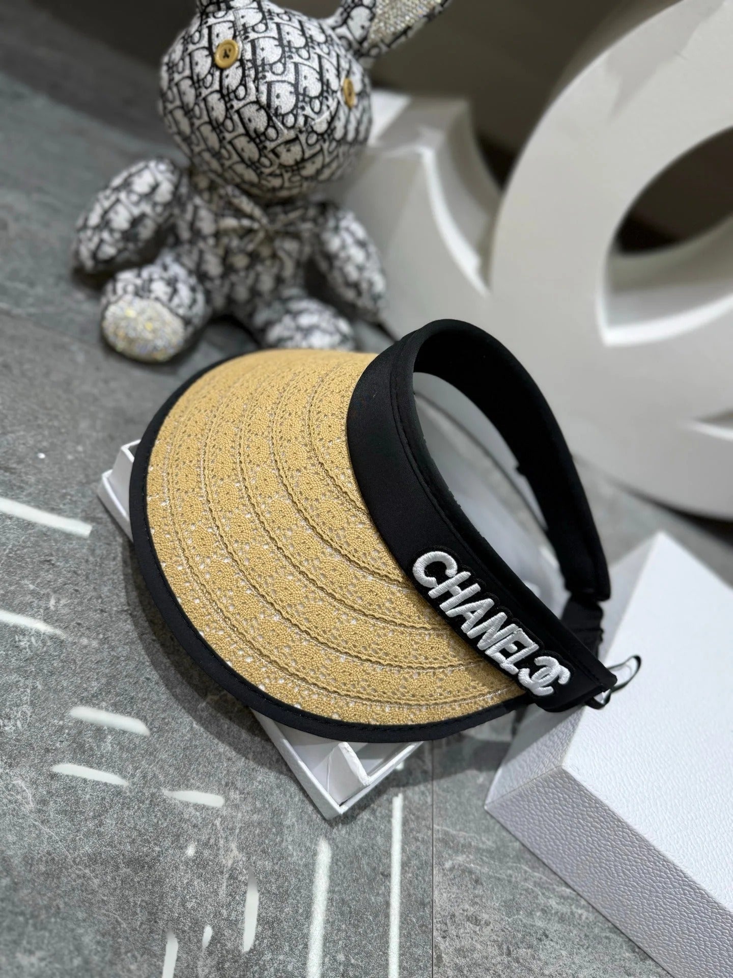 Chanel Visor Hat With Bow Detail 280793