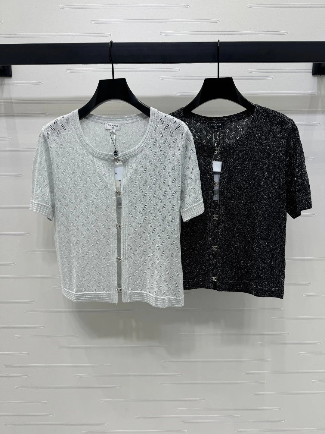 CHANEL SHORT-SLEEVE SEQUINNED KNIT CARDIGAN 269409
