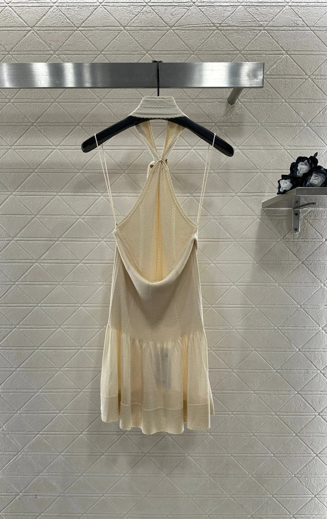 CHANEL 25S KNITTED HALTER TANK TOP 604