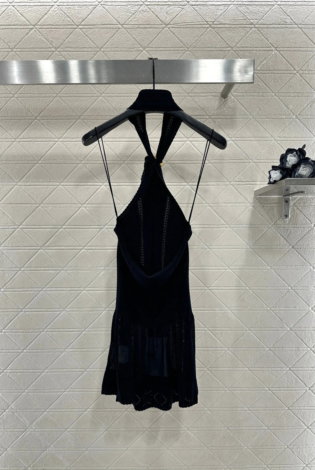 CHANEL 25S KNITTED HALTER TANK TOP 603