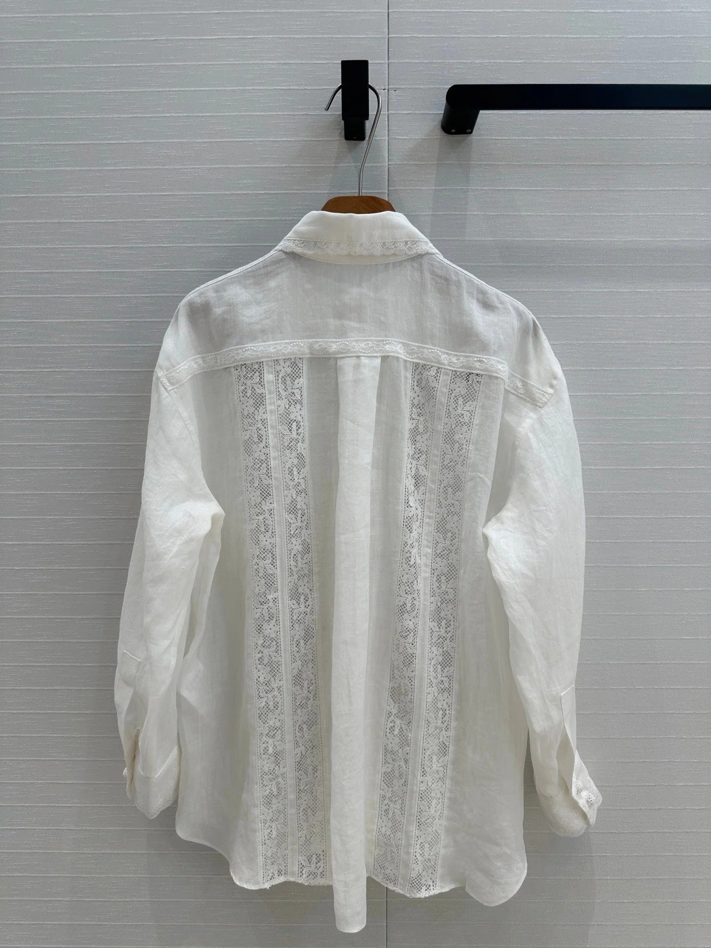 ZIMMERMANN LINEN SHIRT WITH LACE TRIM 276102
