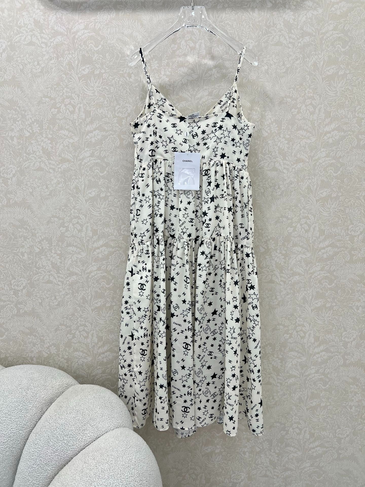 CHANEL WHITE SPAGHETTI STRAP DRESS 269211