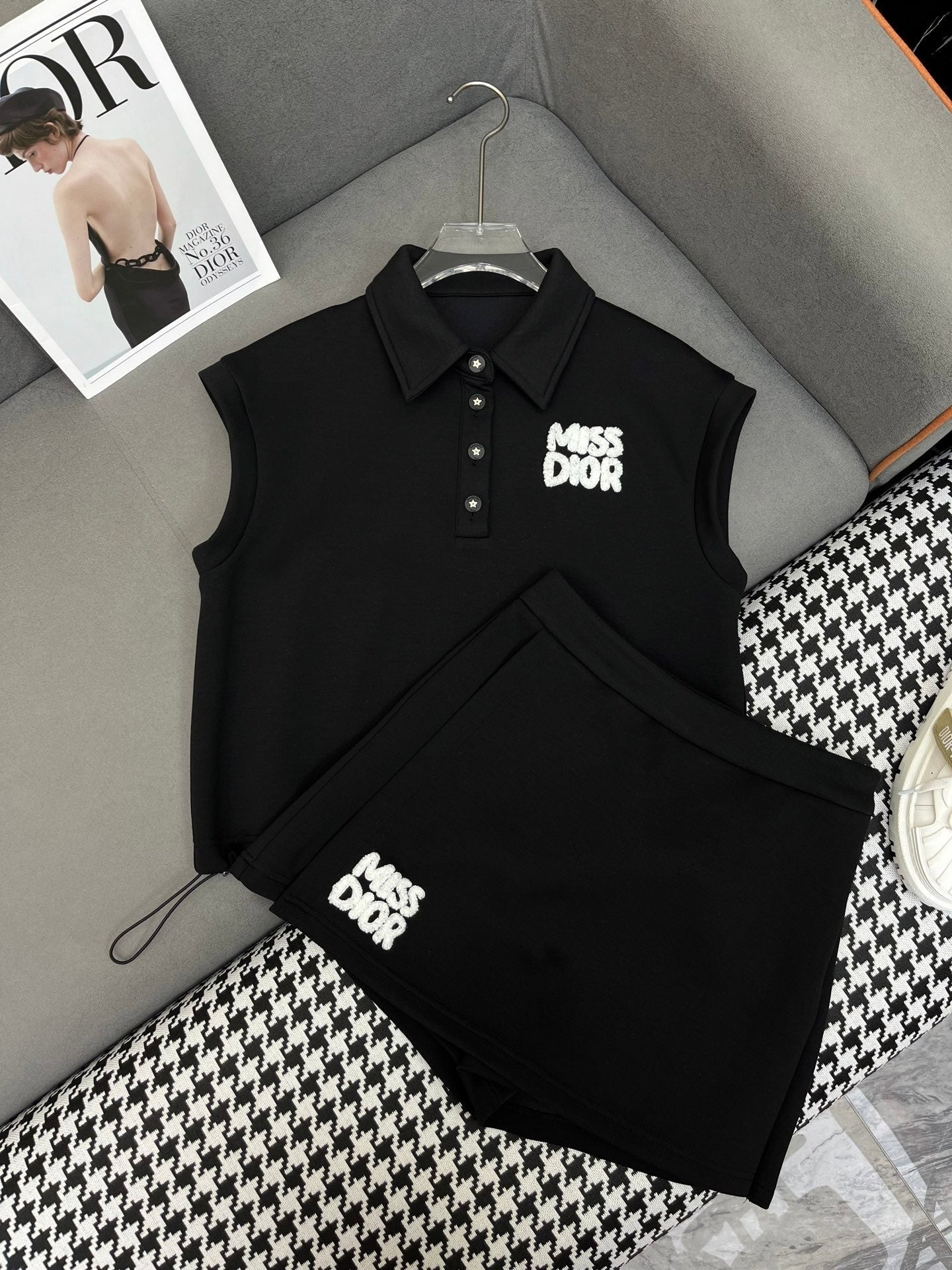 DIOR NEW TANK TOP AND SHORT SKIRT SET 245873